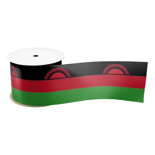 Malawi Flag Satijnen Lint (Spoel)