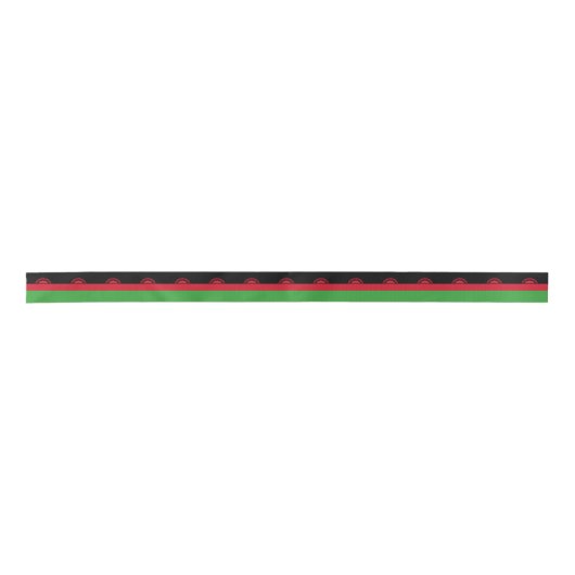 Malawi Flag Satijnen Lint (Voorkant)