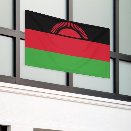 Malawi Flag Spandoek (Buitenkant Gebouw)