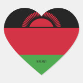 Malawi Flag Splendid Patriotic Hart Sticker (Voorkant)