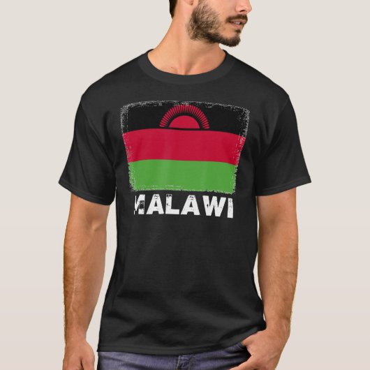 Malawi Flag Support Malawian Mensen Vrouwen Mannen T-shirt (Voorkant)