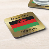 Malawi Flag+Text Onderzetter (Linkerzijde)