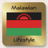 Malawi Flag+Text Onderzetter (Voorkant)