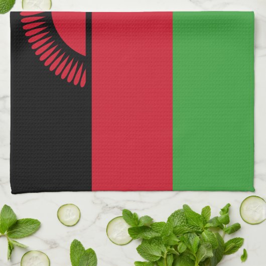 Malawi Flag Theedoek (Gevouwen)