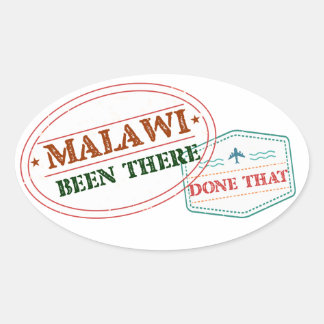 Malawi is daar geweest ovale sticker