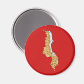 Malawi Kaart Magneet (Voorkant / Achterkant)