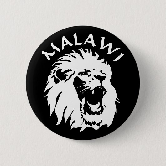 Malawi Lion Ronde Button 5,7 Cm (Voorkant)