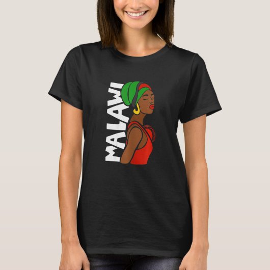 Malawi Malawi Malawian VlaggenAfrikaans erfgoedeth T-shirt (Voorkant)
