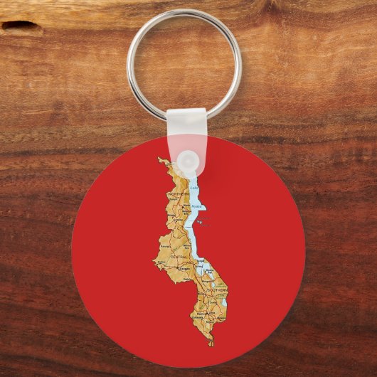 Malawi Map Sleutelhanger (Voorkant)