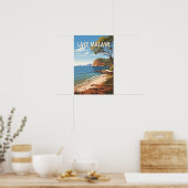 Malawi-meer Afrika Reizen Kunst Vintage Poster (Keuken)