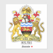 Malawi Nationaal wapenschild Sticker (Vel)