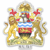 Malawi Nationaal wapenschild Sticker (Voorkant)