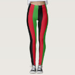 Malawi National Flag Colors Vertical Striped Leggings<br><div class="desc">Malawi National Flag Colours Vertical Striped Leggings in de kleuren van de Malawi vlag met een druk multi-gevoerd asymmetrisch gestreept verticaal patroon gedrukt over de hele leggings. De grootte van de strepen is eenvoudig naar uw smaak aan te passen via de optie "Ontwerp bewerken". Malawi leggings zijn de geweldige metgezel...</div>