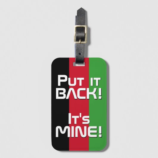 Malawi National Flag Funny Patriotic Bagagelabel (Voorkant (verticaal))