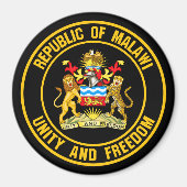 Malawi Round Emblem Magneet (Voorkant)