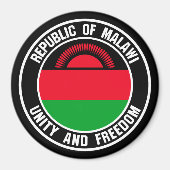 Malawi Round Emblem Magneet (Voorkant)