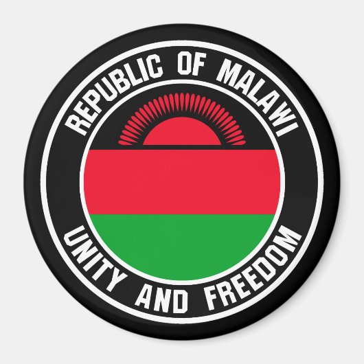 Malawi Round Emblem Magneet (Voorkant)
