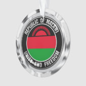 Malawi Round Emblem Ornament (voorkant)