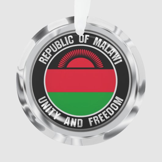 Malawi Round Emblem Ornament (voorkant)