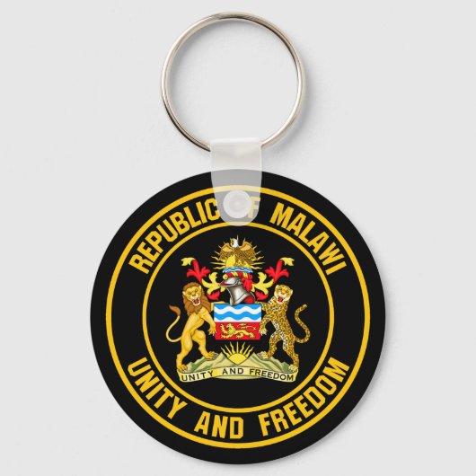 Malawi Round Emblem Sleutelhanger (Voorkant)