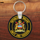 Malawi Round Emblem Sleutelhanger (Voorkant)