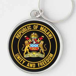 Malawi Round Emblem Sleutelhanger