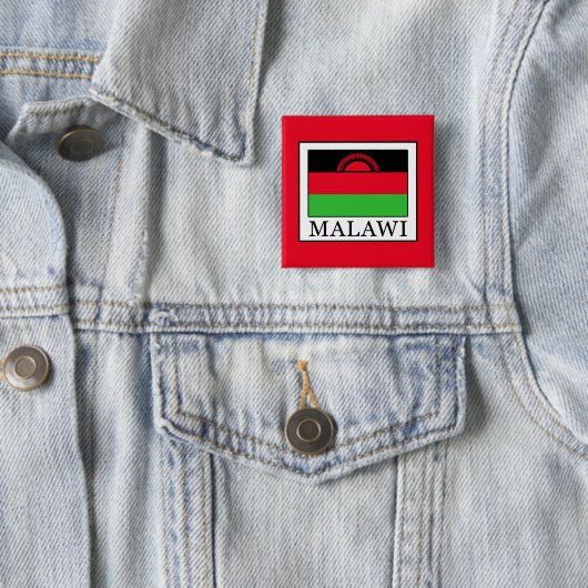 Malawi Vierkante Button 5,1 Cm (In situ)
