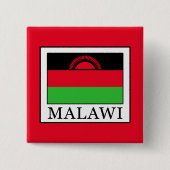Malawi Vierkante Button 5,1 Cm (Voorkant)
