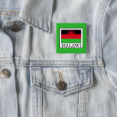 Malawi Vierkante Button 5,1 Cm (In situ)