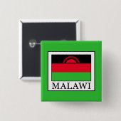 Malawi Vierkante Button 5,1 Cm (Voorkant /achterkant)