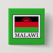 Malawi Vierkante Button 5,1 Cm (Voorkant)