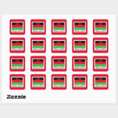 Malawi Vierkante Sticker (Vel)