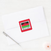 Malawi Vierkante Sticker (Envelop)