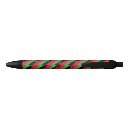 Malawi Vlag Balpen Zwarte Inkt Pen (Achterkant)