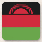 Malawi vlag bier onderzetter (Voorkant)