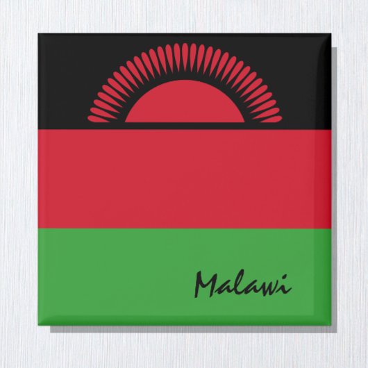 Malawi vlag en Afrikaanse vakantie- en sportfans Magneet