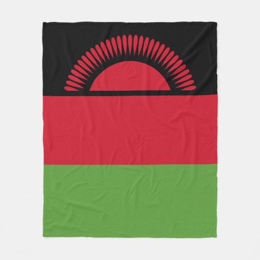 Malawi vlag fleece deken (Voorkant)