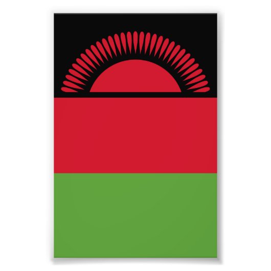 Malawi vlag foto afdruk (Voorkant)