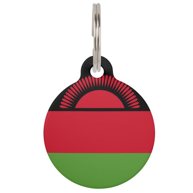 Malawi vlag huisdierpenning (Voorkant)