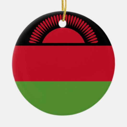 Malawi vlag keramisch ornament (Voorkant)