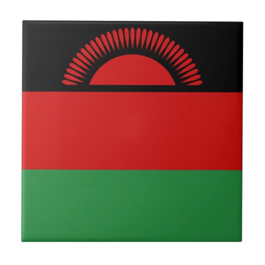 Malawi Vlag Keramische Tegel Tegeltje (Voorkant)