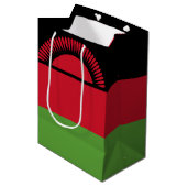 Malawi vlag medium cadeauzakje (Voorkant Gekanteld)