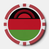 Malawi vlag poker chips (Voorkant)