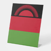 Malawi vlag reclamebord met voetstuk (Voorkant)