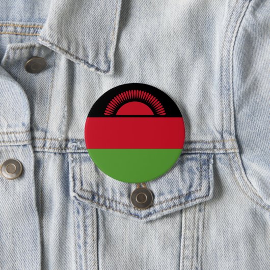 Malawi vlag ronde button 7,6 cm (In situ)