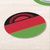 Malawi vlag ronde kartonnen onderzetter (Gebogen)