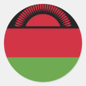 Malawi vlag ronde sticker (Voorkant)