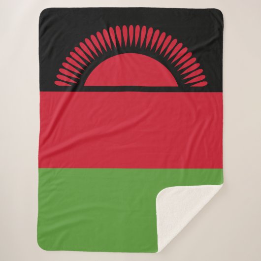 Malawi vlag sherpa deken (Voorkant)