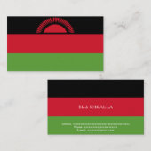 Malawi vlag visitekaartje (Voorkant / Achterkant)