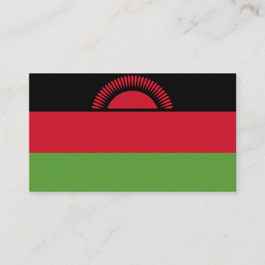Malawi vlag visitekaartje (Voorkant)